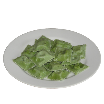 Massa de  Manjericão com  Recheio Ricota e Nozes