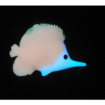 Peixe cor Rosa e Azul Celeste fosforescente Glowe