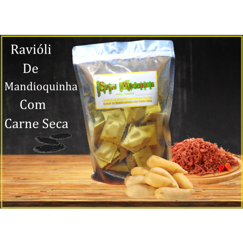Ravioli de Mandioquinha com Recheio Carne Seca congelado
